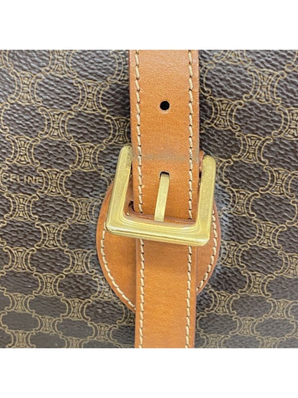 Celine Tote Macadam Brown Gold - Picture 9 of 10